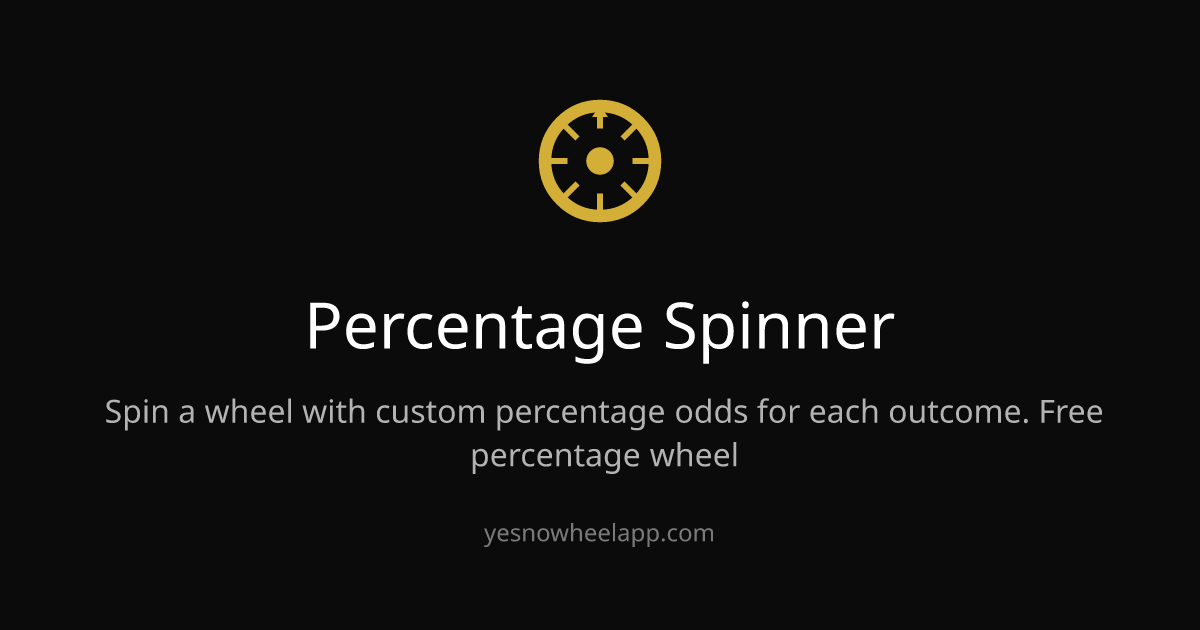 Percentage Spinner – Free Wheel with Custom Percentage Odds ...